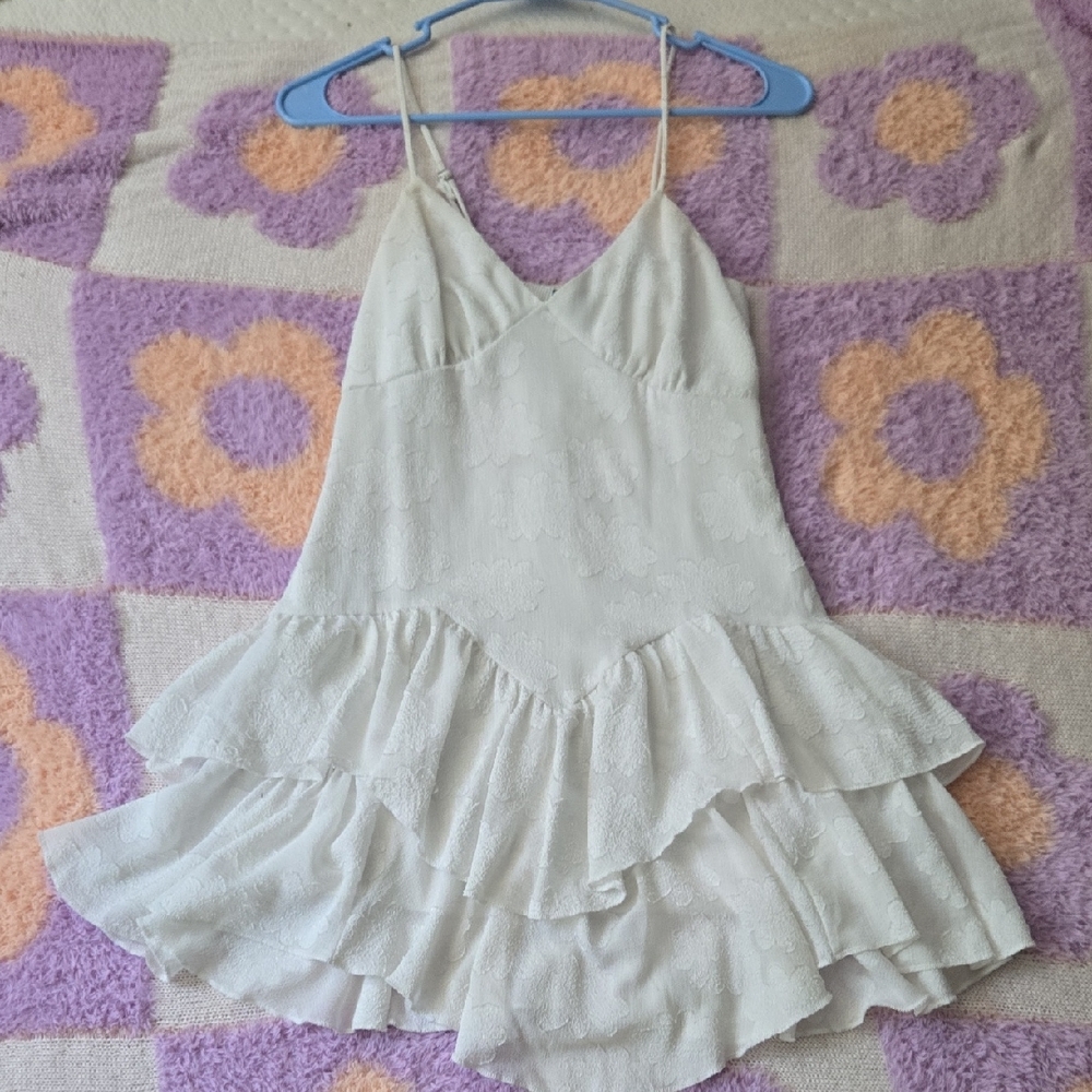 Wild Fable White Ruffled Dress